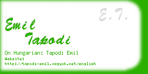 emil tapodi business card